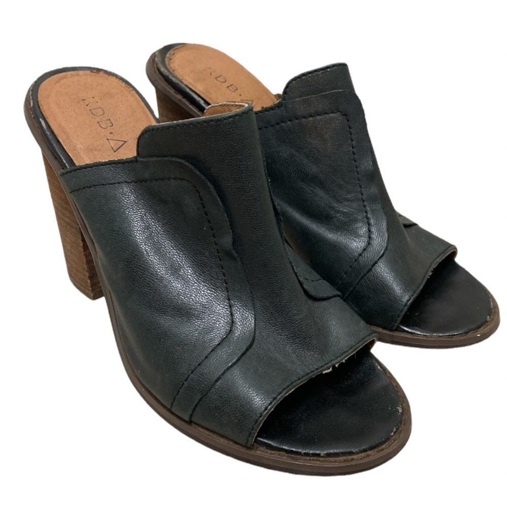 Kelsi Dagger Bowery Open Toe Heeled Mules Size 8